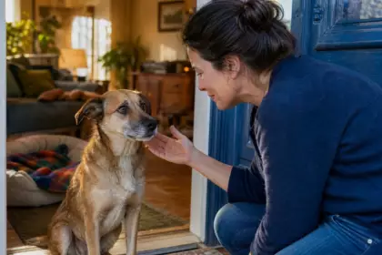 Le regard de ce chien abandonné lui rappelle sa chienne disparue, alors elle décide de l’adopter