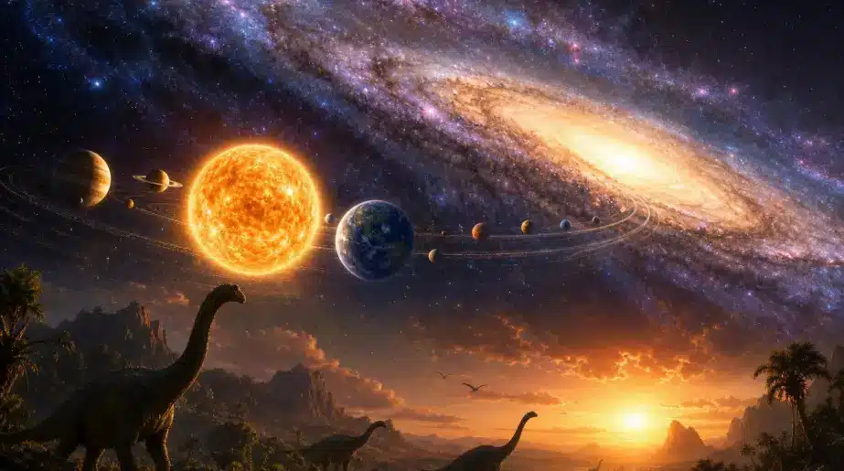 Le Soleil n’a bouclé qu’un seul tour en emportant la Terre à 828 000 km/h depuis l’époque des dinosaures