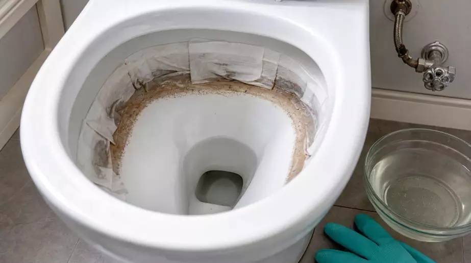 Le tartre des toilettes au niveau de l’eau : la technique sans frotter d’un plombier