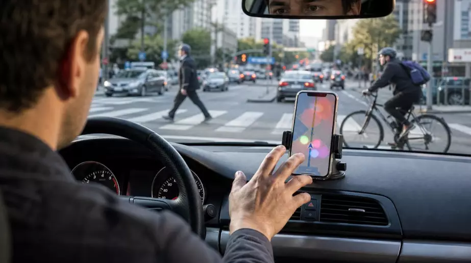 Le téléphone sur son support pendant la conduite : la règle ne concerne pas que les appels, et beaucoup l’ignorent