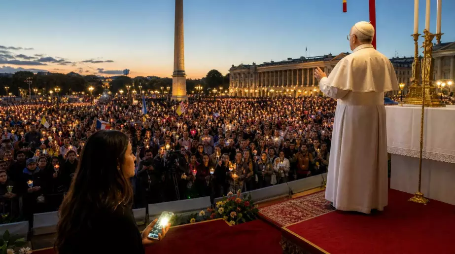 Léon XIV place de la Concorde devant près de 700 000 fidèles : le pape met en garde contre « les biens matériels » et « les satisfactions immédiates »