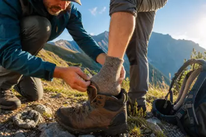 Les guides de montagne sont unanimes : vos pieds souffrent bien moins en randonnée si vous remplacez la chaussette en coton par la chaussette en laine mérinos