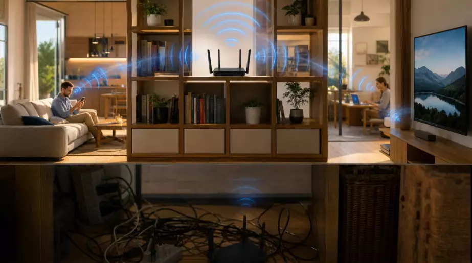 Les techniciens sont unanimes : votre Wi-Fi est bien meilleur si vous remplacez la box posée au sol par une box en hauteur et dégagée