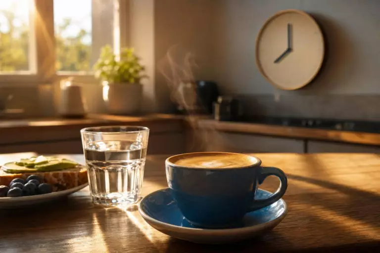 L’heure parfaite pour boire le premier café de la journée.