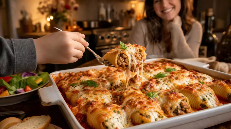 « Maman, c’est mieux que les lasagnes » : ma fille a reposé sa fourchette et m’a dit (ces pâtes farcies au four ont tout changé chez nous !)