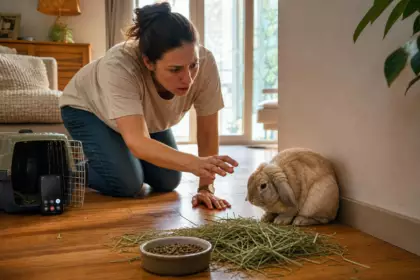 Marie, 34 ans, pensait que son lapin boudait : le vétérinaire lui explique qu’un lapin qui ne mange plus depuis 12 heures est une urgence