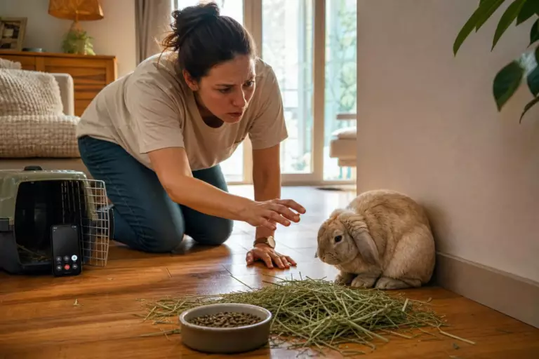 Marie, 34 ans, pensait que son lapin boudait : le vétérinaire lui explique qu’un lapin qui ne mange plus depuis 12 heures est une urgence