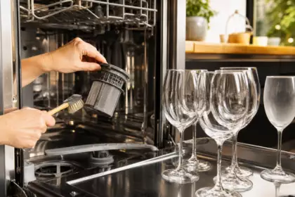 Nettoyer le lave-vaisselle une fois par mois : le geste qui évite les traces blanches sur les verres
