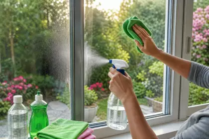 Nettoyez vos carreaux loin du soleil : ce mélange de trois ingrédients limite les marques au séchage