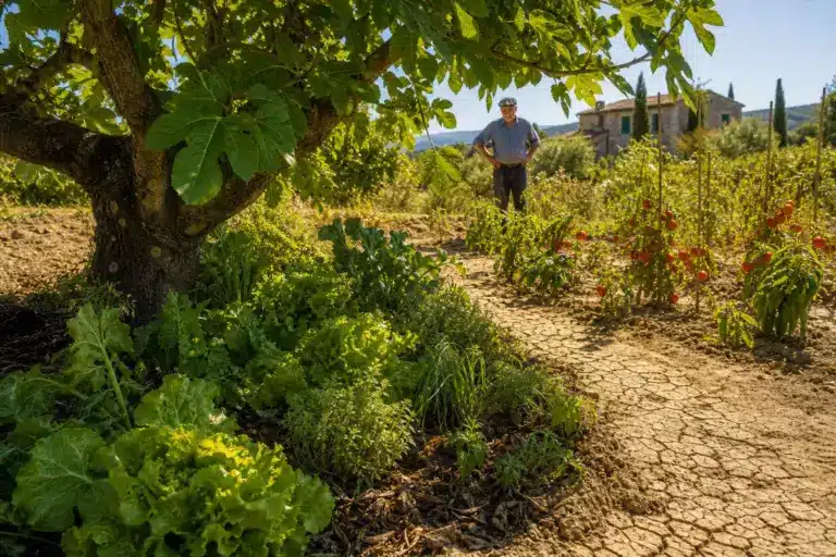 Nos aînés installaient systématiquement un figuier près du potager, et pas pour ses fruits : voyez son effet sur la terre en plein été