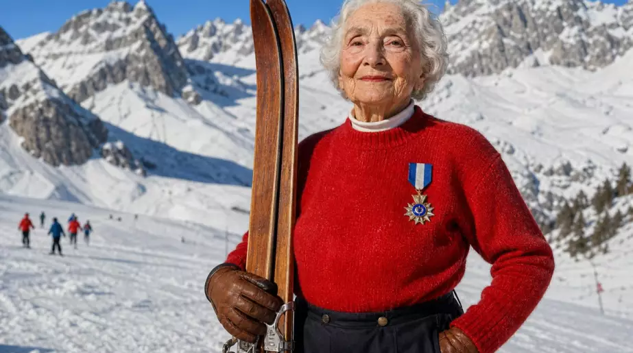 « On nous disait que ce n’était pas un métier pour femmes » : à 104 ans, Olga Chappaz, doyenne des monitrices de ski, élevée au grade d’officier de l’ordre national du Mérite