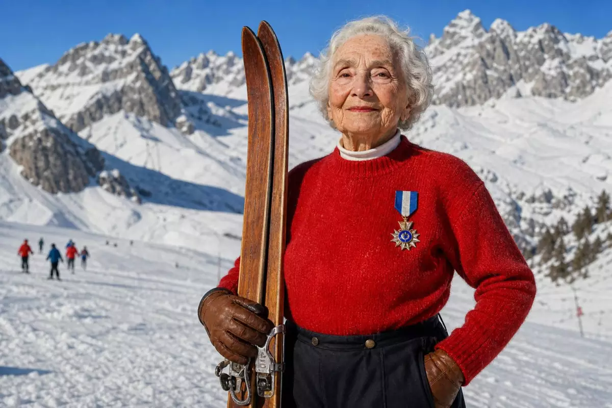 « On nous disait que ce n’était pas un métier pour femmes » : à 104 ans, Olga Chappaz, doyenne des monitrices de ski, élevée au grade d’officier de l’ordre national du Mérite