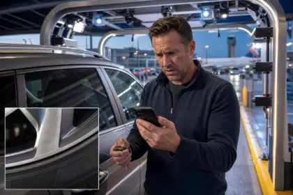 Patrick rend sa voiture à Atlanta sans incident : quelques minutes plus tard, une rayure de 2,5 cm lui coûte 375 euros