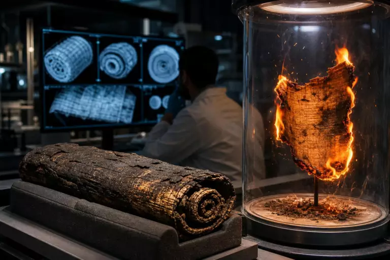 Pour parvenir à lire des rouleaux carbonisés depuis 2 000 ans, des scientifiques ont volontairement brûlé leurs propres papyrus avec du Star Wars écrit dessus