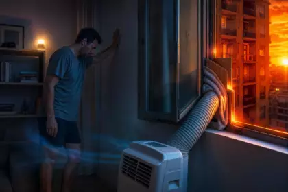 Pourquoi caler la gaine de sa clim mobile dans la fenêtre entrouverte empêche la pièce de descendre : « Je pensais bien faire »