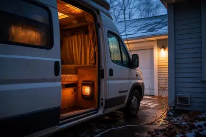 Pourquoi il ne faut jamais installer un chauffage fixe dans son camping-car garé derrière la maison