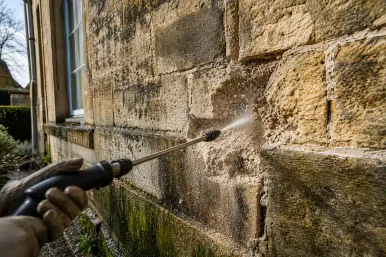 Pourquoi il ne faut jamais utiliser un nettoyeur haute pression sur une façade ou des joints anciens