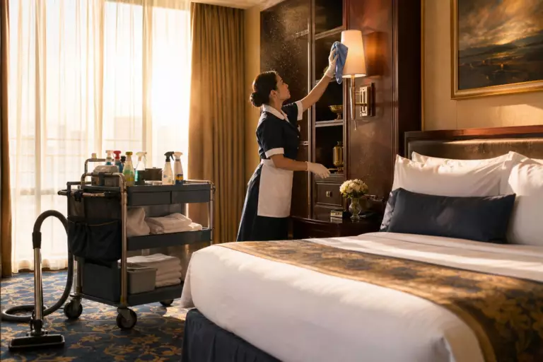 Pourquoi les femmes de chambre commencent toujours par le haut de la pièce