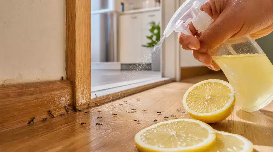 Pulvérisez ce jus de citron sur les seuils pendant trois jours : les fourmis perdent leur piste