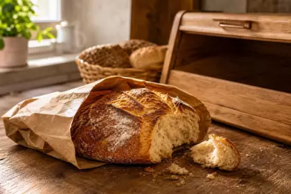 Rangez votre miche dans ce simple emballage dès l’achat : sa croûte tient mieux jusqu’au troisième jour