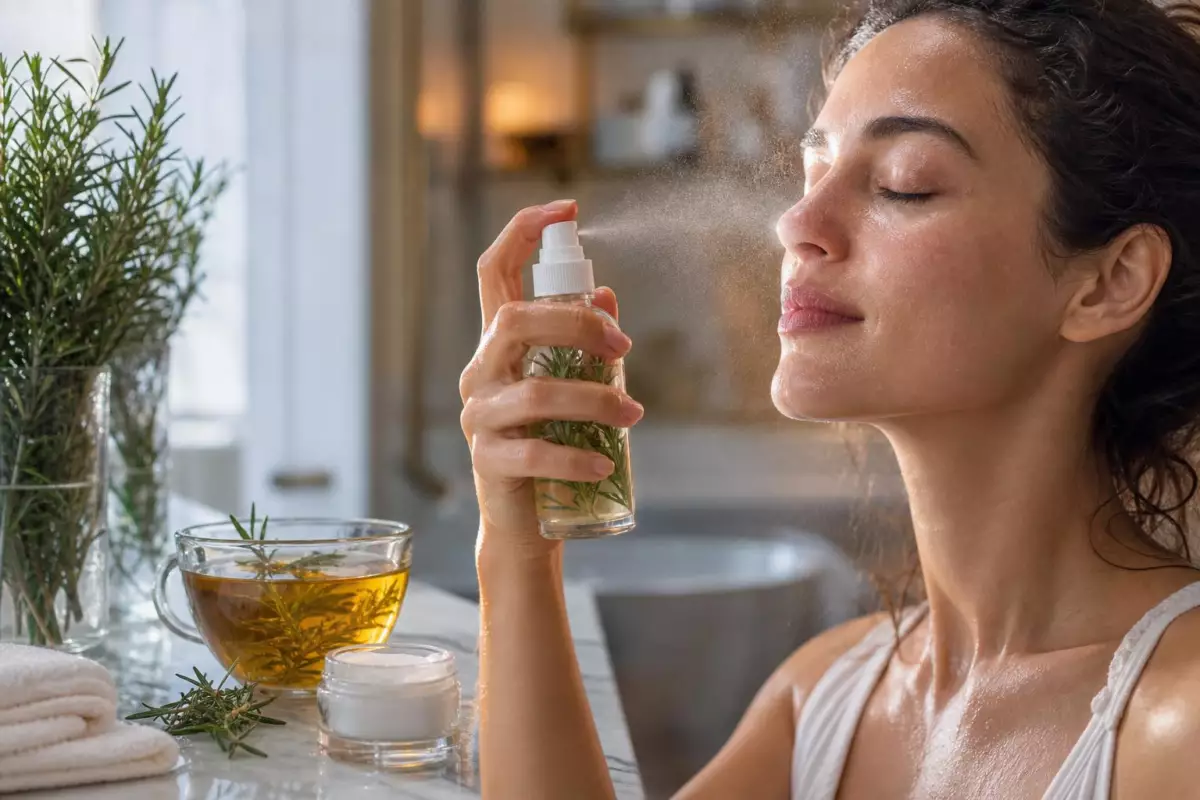 Se laver le visage à l’eau de romarin : les bienfaits méconnus et la recette à préparer en quelques minutes
