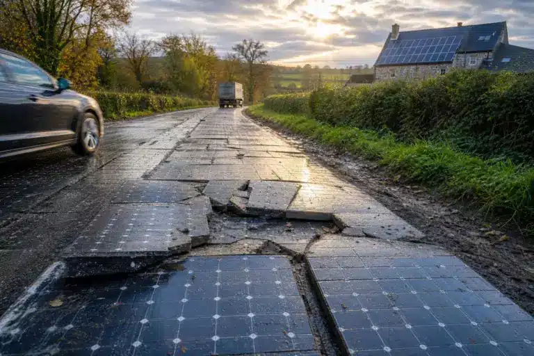 Ses dalles n’ont pas tenu trois ans : la Normandie a eu 1 km de route solaire inauguré en 2016