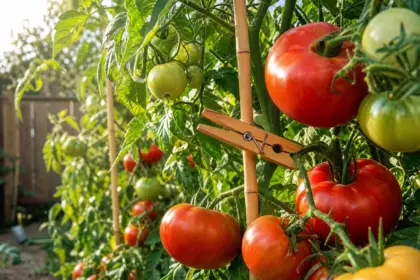 Sur la tige de ses plants de tomates, mon voisin fixe toujours une pince à linge et ce n’est pas pour décorer