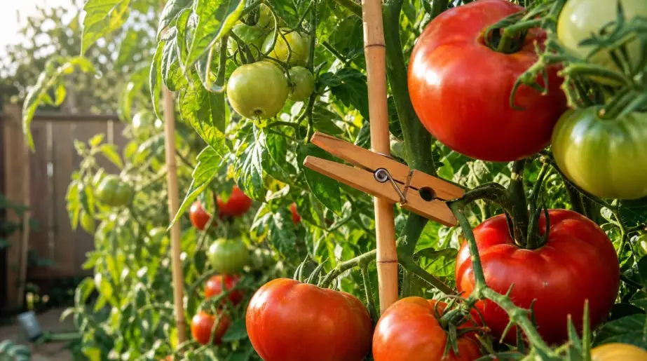 Sur la tige de ses plants de tomates, mon voisin fixe toujours une pince à linge et ce n’est pas pour décorer