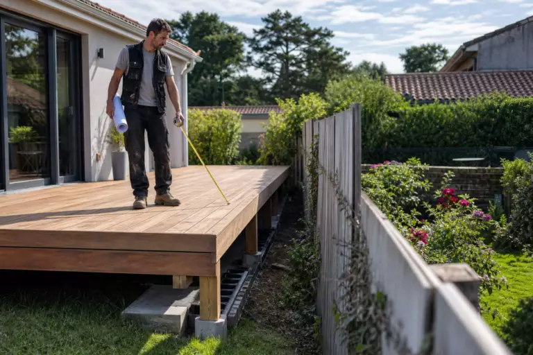 Terrasse en bois surélevée : pourquoi les menuisiers refusent désormais de la monter près de la clôture, même sur votre terrain