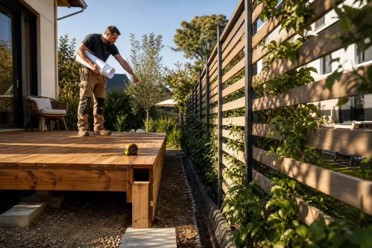 Terrasse surélevée : pourquoi les menuisiers refusent désormais de la monter près de la clôture, même sur votre propre terrain