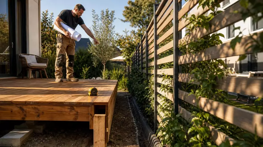 Terrasse surélevée : pourquoi les menuisiers refusent désormais de la monter près de la clôture, même sur votre propre terrain