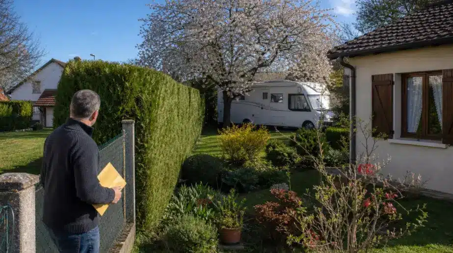 Thierry installe son camping-car au fond de son jardin, six mois plus tard un voisin le signale à la mairie
