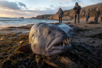 Un étrange poisson aux dents impressionnantes est retrouvé sur une plage : « Les promeneurs pensaient avoir découvert un monstre marin »