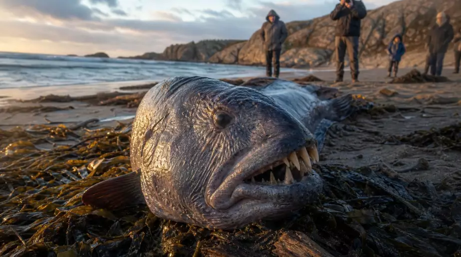 Un étrange poisson aux dents impressionnantes est retrouvé sur une plage : « Les promeneurs pensaient avoir découvert un monstre marin »
