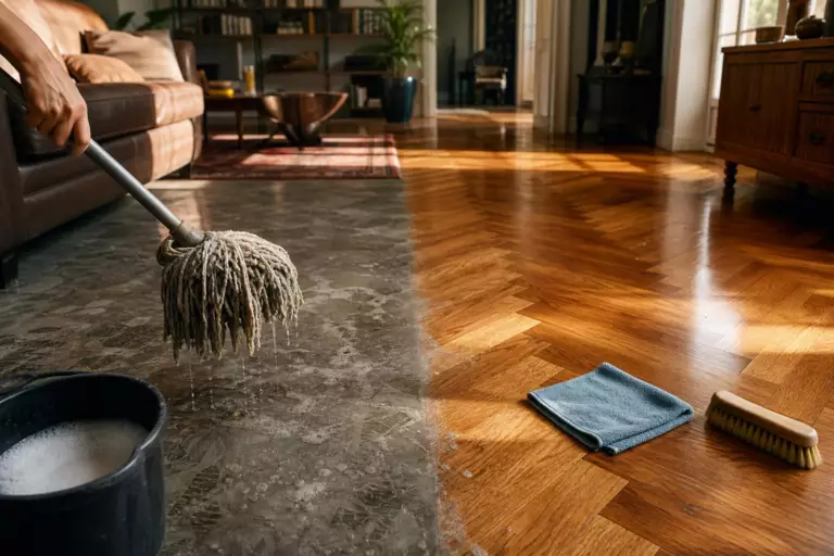 Un parquet qui ternit : l’erreur d’entretien que font presque tous les propriétaires