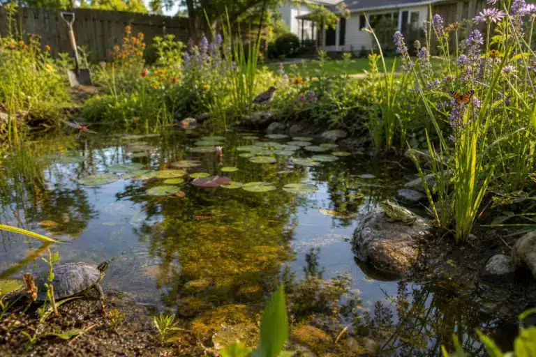 « Un projet scolaire peut parfois devenir un monde vivant » : En 2017, une Américaine de 14 ans a creusé un étang dans son jardin pour un projet scolaire : 9 ans plus tard, l’étang est devenu un écosystème florissant