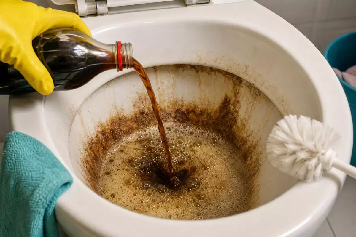 Une cuvette entartrée depuis des années : l’astuce du soda, mythe ou réalité ?