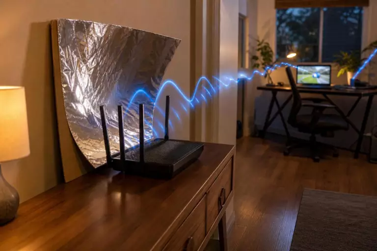 Une feuille d’aluminium glissée derrière la box internet : à quoi sert vraiment cette astuce qui intrigue autant de foyers, et ce qu’elle change réellement au Wi-Fi