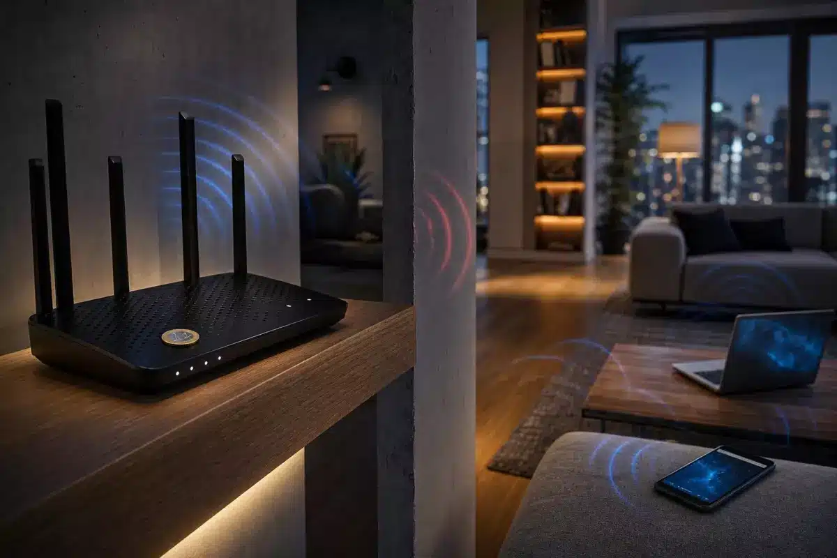 Une pièce de monnaie posée sur le routeur Wi-Fi : ce que cette astuce change vraiment à votre connexion