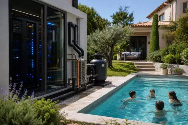 Une piscine chauffée par des serveurs informatiques : le principe qui se répand en France