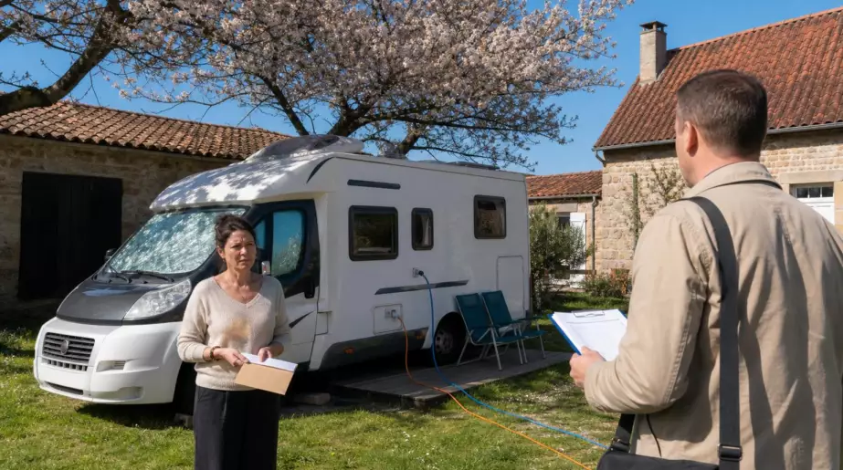Une rallonge électrique et un tuyau d’eau : ce que Nathalie ignorait avant de stationner son camping-car sur le terrain familial