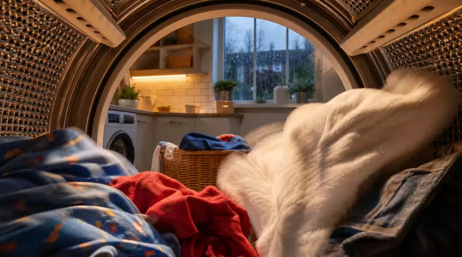 Une serviette sèche dans le sèche-linge : le temps gagné sur chaque cycle