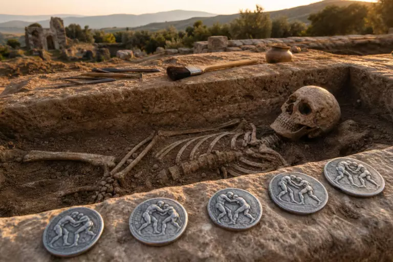 Une tombe vieille de 2 400 ans pourrait être celle d’un athlète professionnel de l’Antiquité, peut-être même d’un lutteur