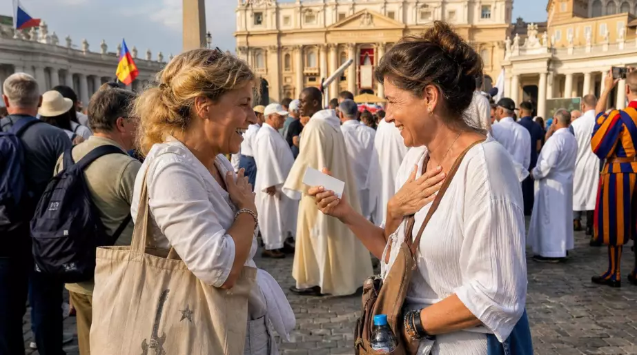 Venues à Paris pour le concert de Céline Dion, elles se retrouvent à la messe du pape Léon XIV : « On ne pouvait pas rater ça »