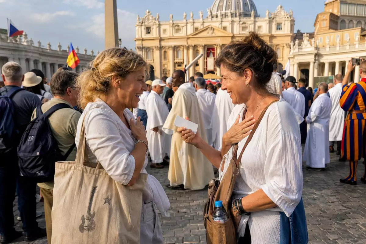 Venues à Paris pour le concert de Céline Dion, elles se retrouvent à la messe du pape Léon XIV : « On ne pouvait pas rater ça »