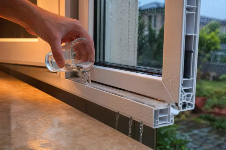Versez un verre d’eau dans le rail bas de votre fenêtre PVC et attendez : c’est le premier test que font les poseurs