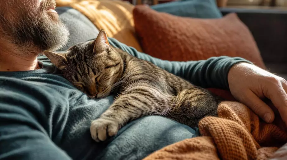 Votre chat dort sur vous : ce que ce comportement dit de votre relation, selon les comportementalistes