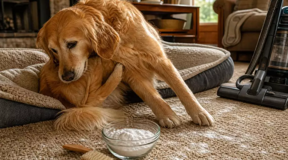 Votre chien se gratte depuis trois jours : ce mélange pour la maison aide à freiner les puces